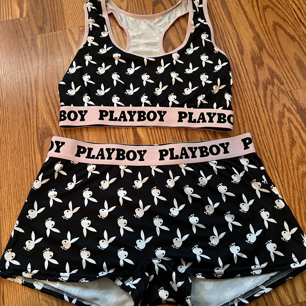 PLAYBOY Black and Pink 2PC Set